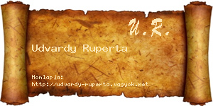 Udvardy Ruperta névjegykártya
